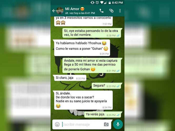 Quiere llamar gohan a su hijo pidio likes en facebook