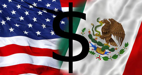 M xico y estados unidos simbolo del peso