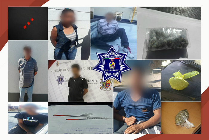 Detienen agentes municipales a siete presuntos narcomenudistas en hechos distintos