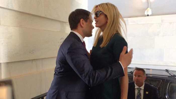 Ivanka rejects hug