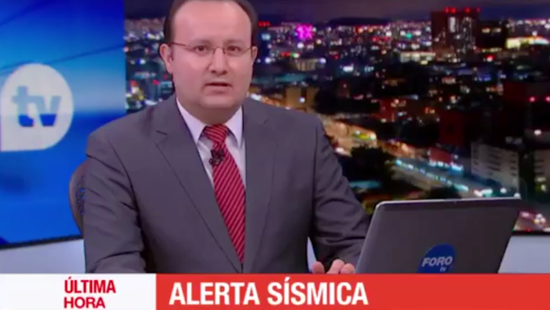 Así se sintió el terremoto de México en un estudio de televisión