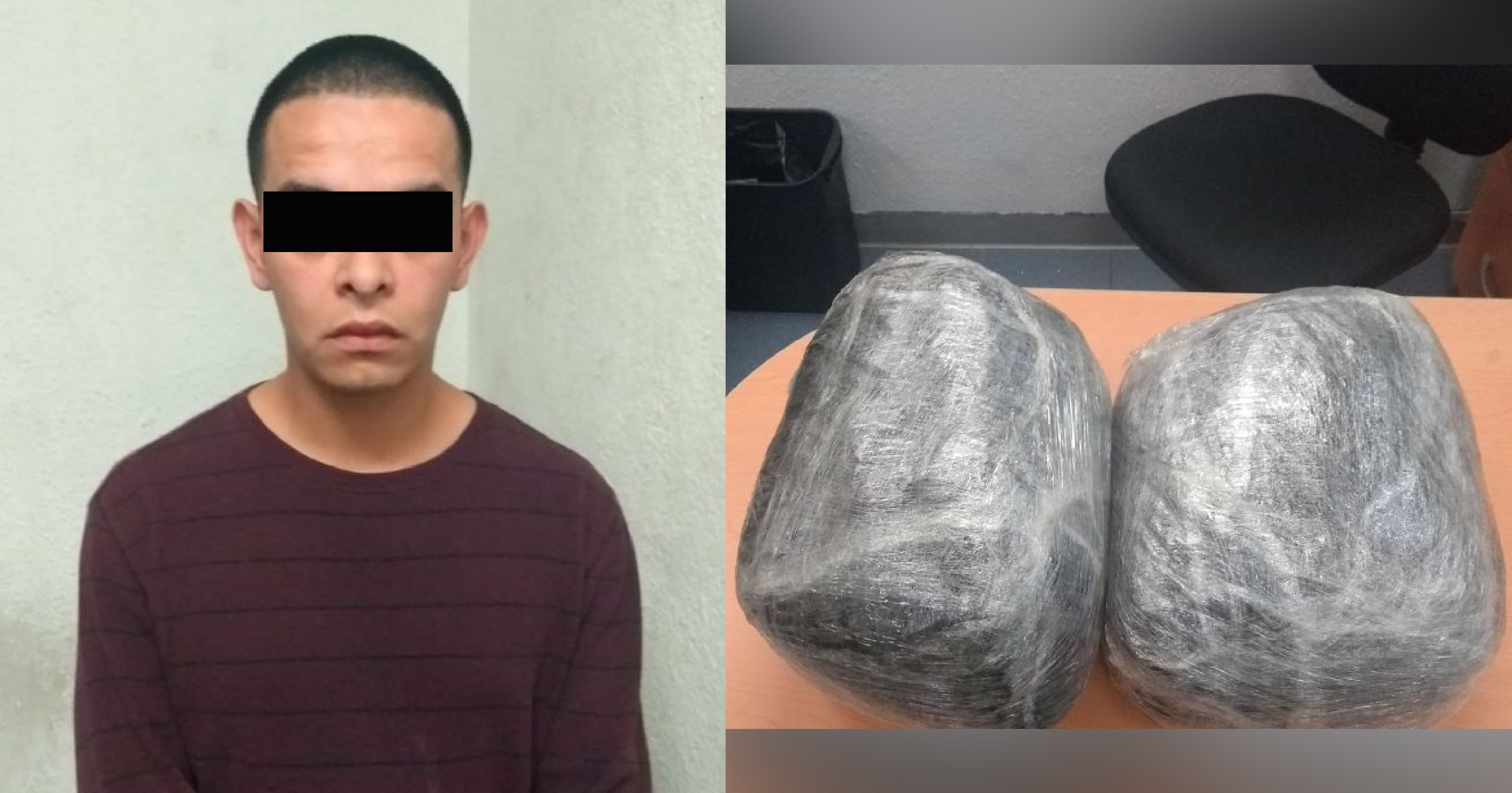 Detenido con paquetes de marihuana 01