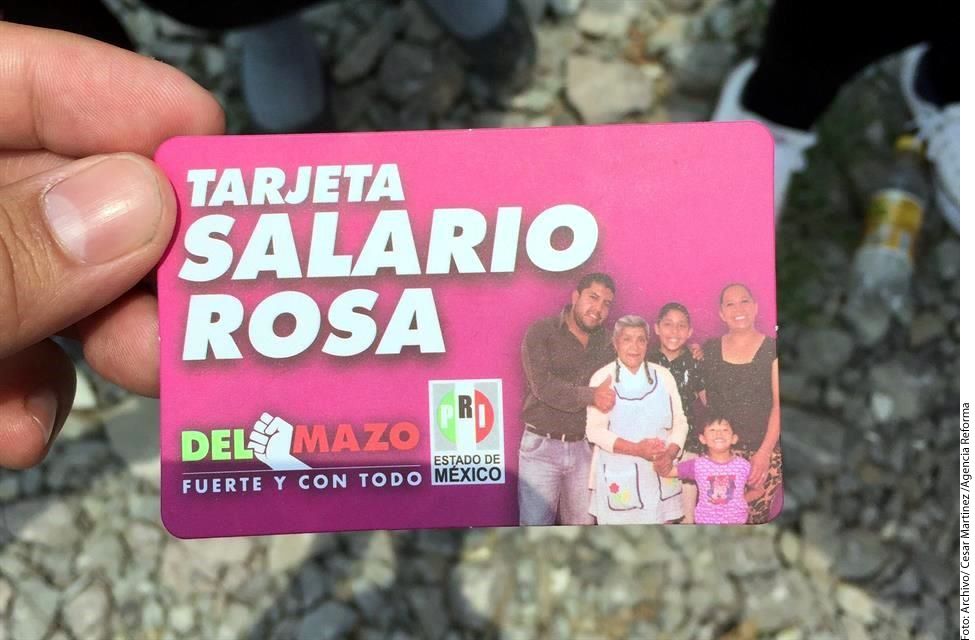 Tarjeta salario rosa