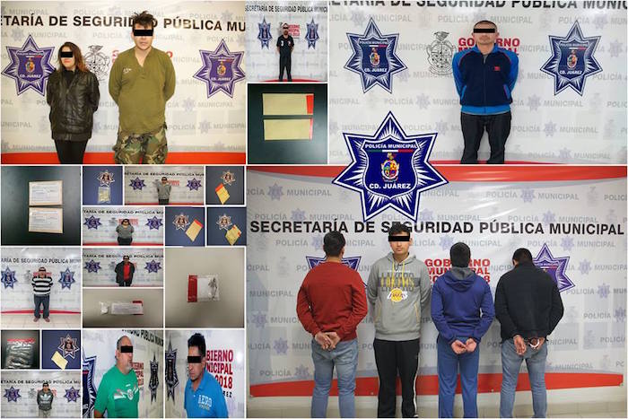 Agentes municipales en diferentes intervenciones detienen a 15 presuntos narcomenudistas