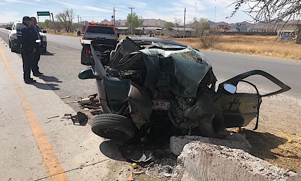 Choque carretera aldama