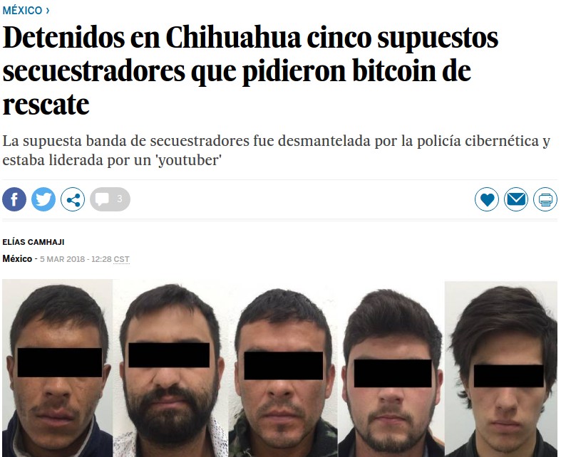 Secuestro bitcoin