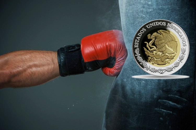 Peso mexicano saco box