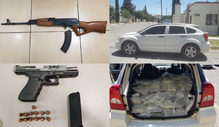 Cayeron dos narcotraficantes con 299 paquetes de marihuana