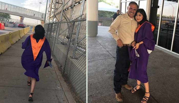 Joven cruza frontera para celebrar graduación con su padre en México Joven cruza frontera para celebrar graduación con su padre en México