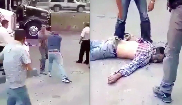 Policias noquean chofer trailer