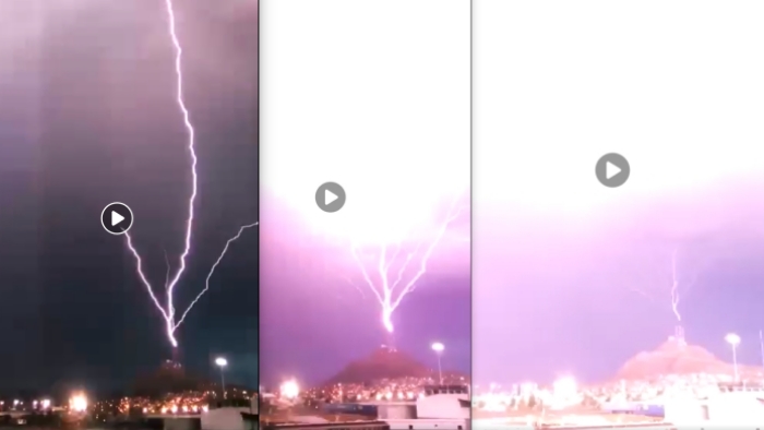 1epico video relampago cerro coronel chihuahua tiempo.com.mx
