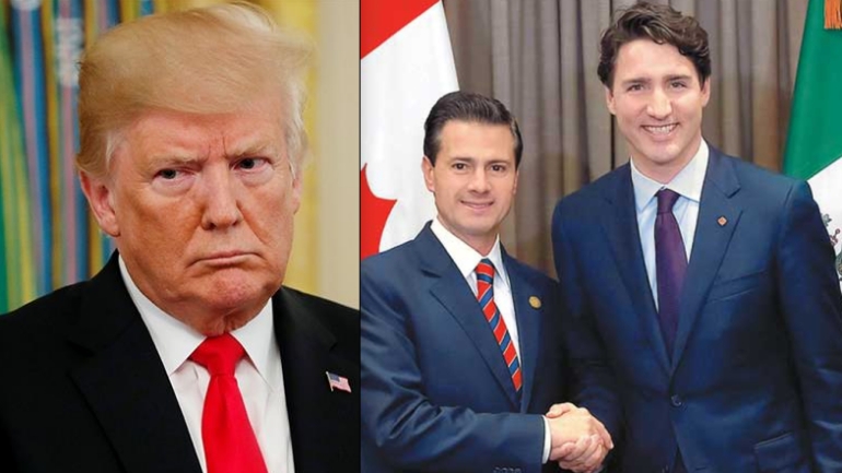 Trump pe a nieto trudeau