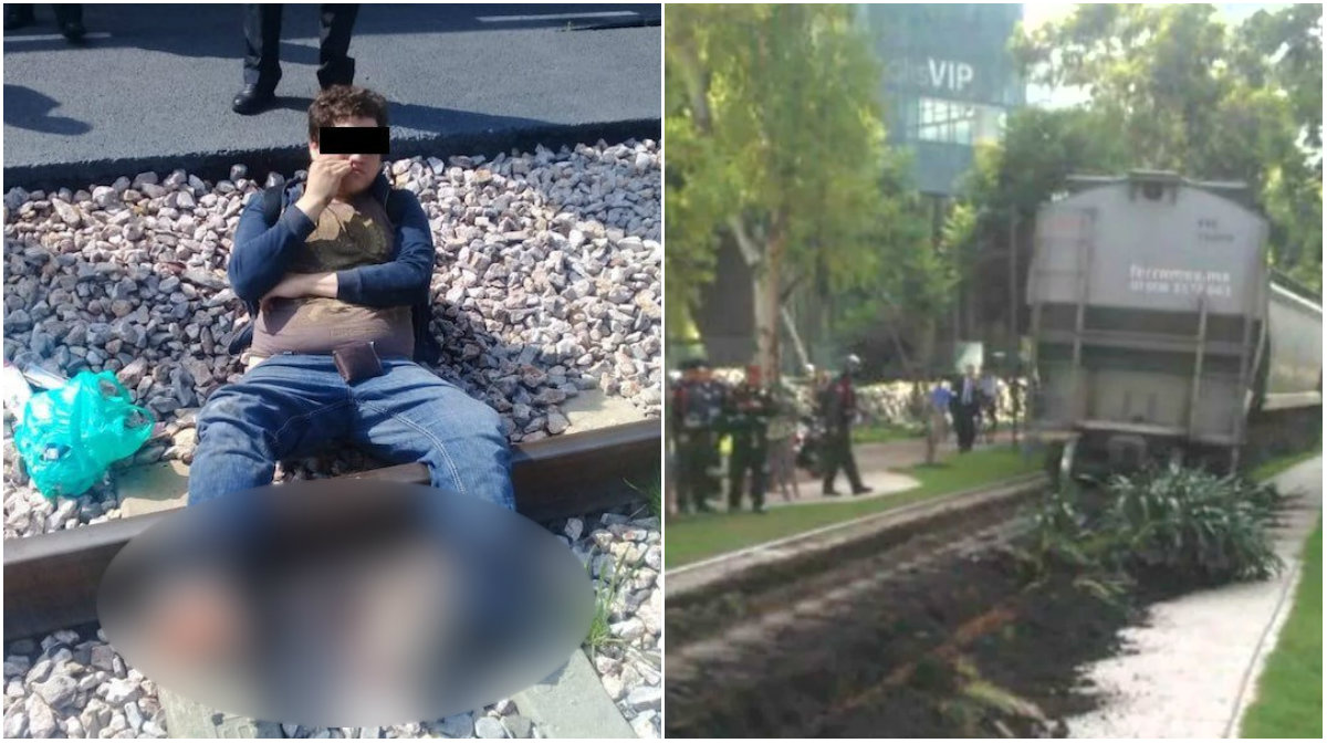 Tren le corta los pies por tomrase selfie