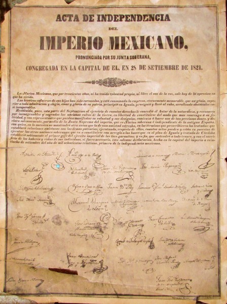 Acta de independencia del imperio mexicano