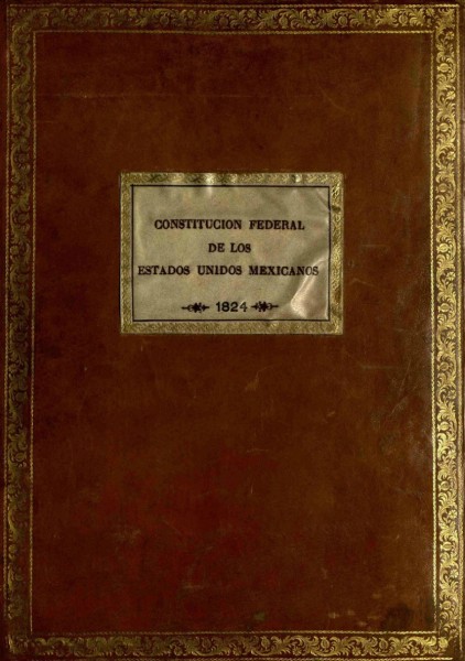 Portada original de la constitucion de 1824
